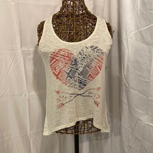 White tank top with a heart